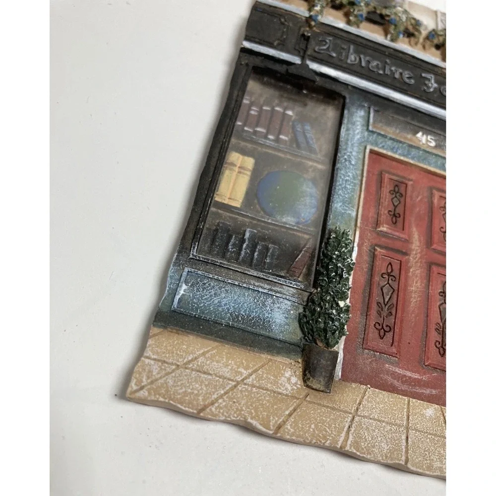Kate McRostie 3D Resin Wall Plaque Library France Travel Memories Home Decor